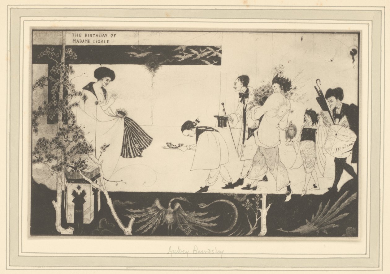 Aubrey Beardsley: Geburtstag von Madame Sagalle von Frederick H. Evans