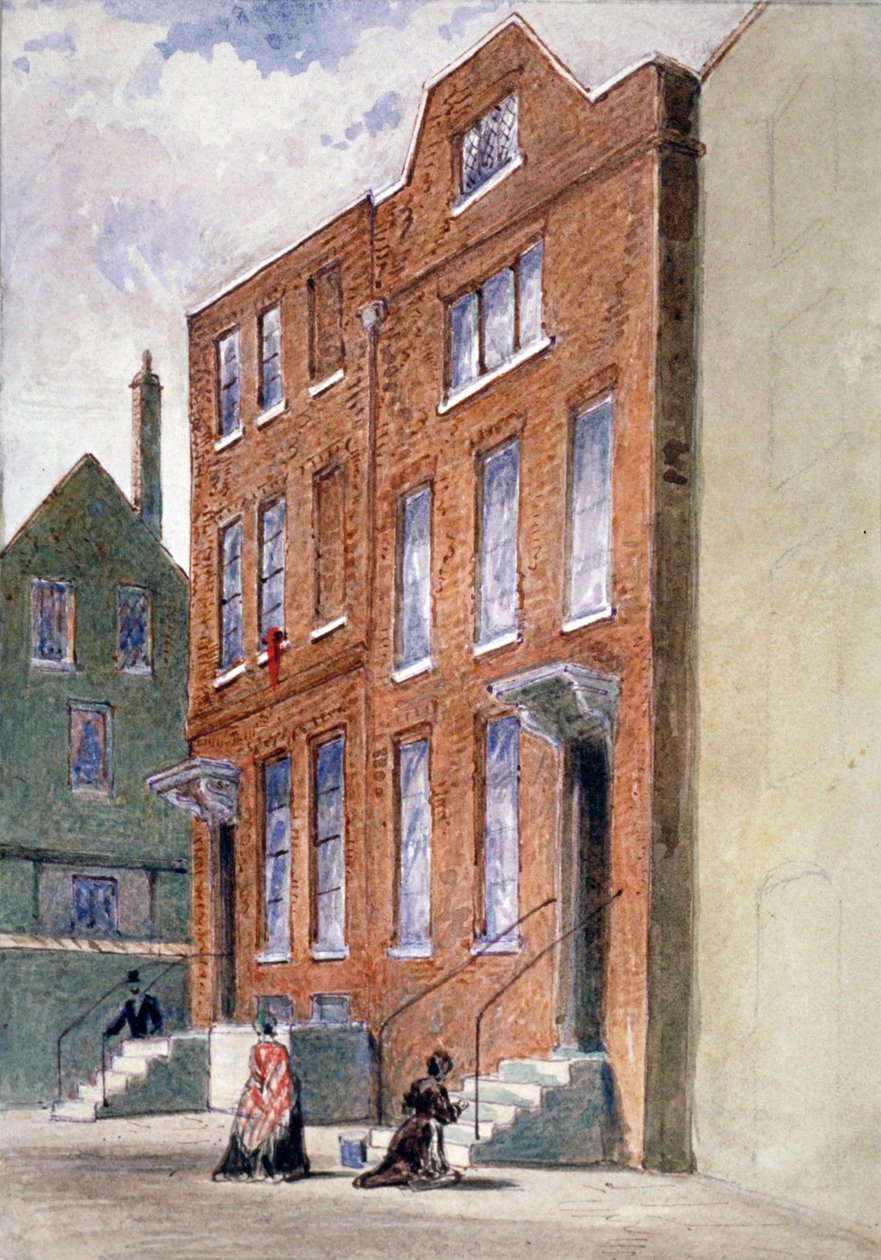 Ansicht des Büros des Generalvikars, Bell Yard, Knightrider Street, City of London von Frederick Napoleon Shepherd