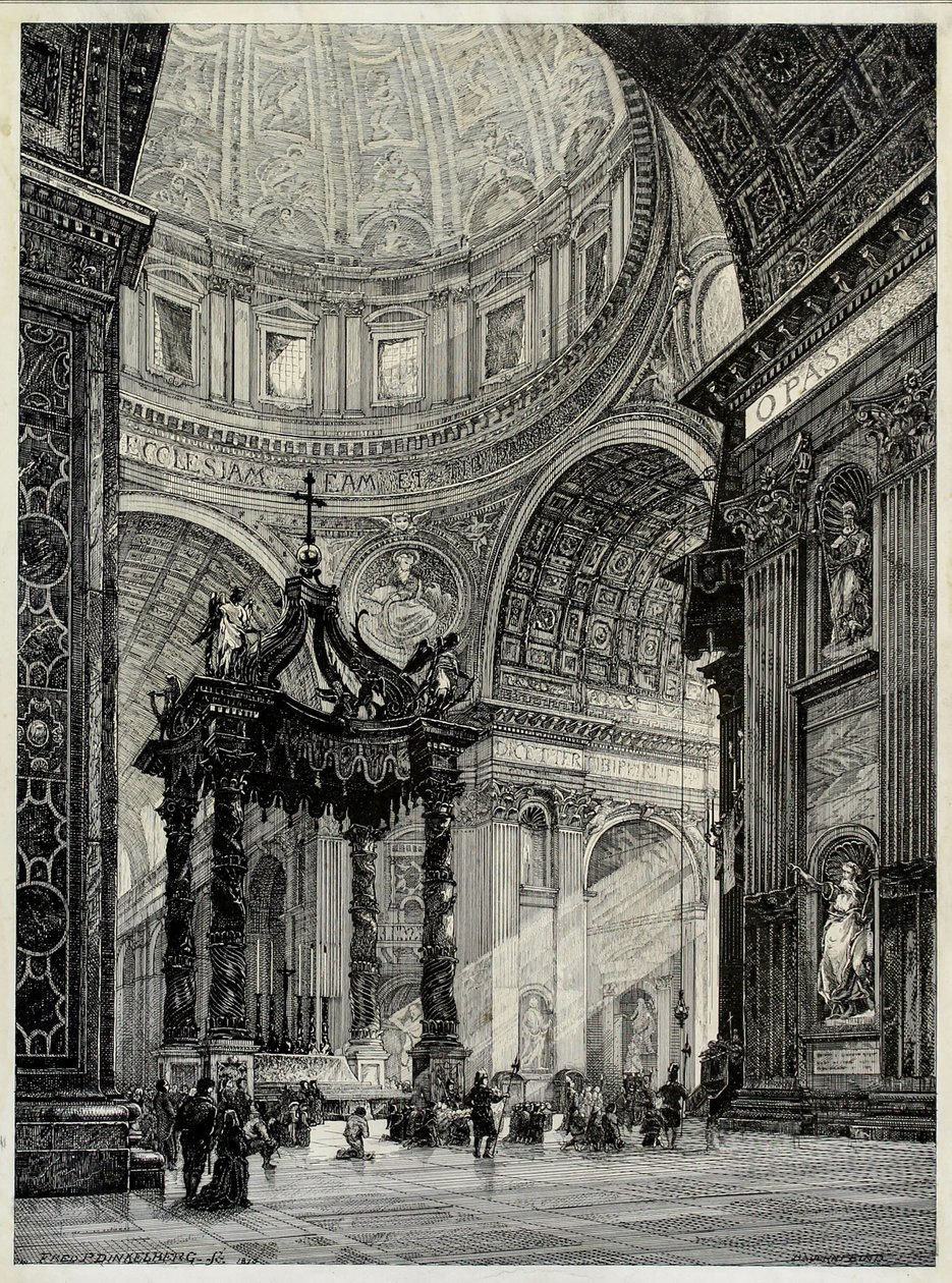 Petersdom, Rom, Italien, Innenansicht von Frederick P Dinkelberg