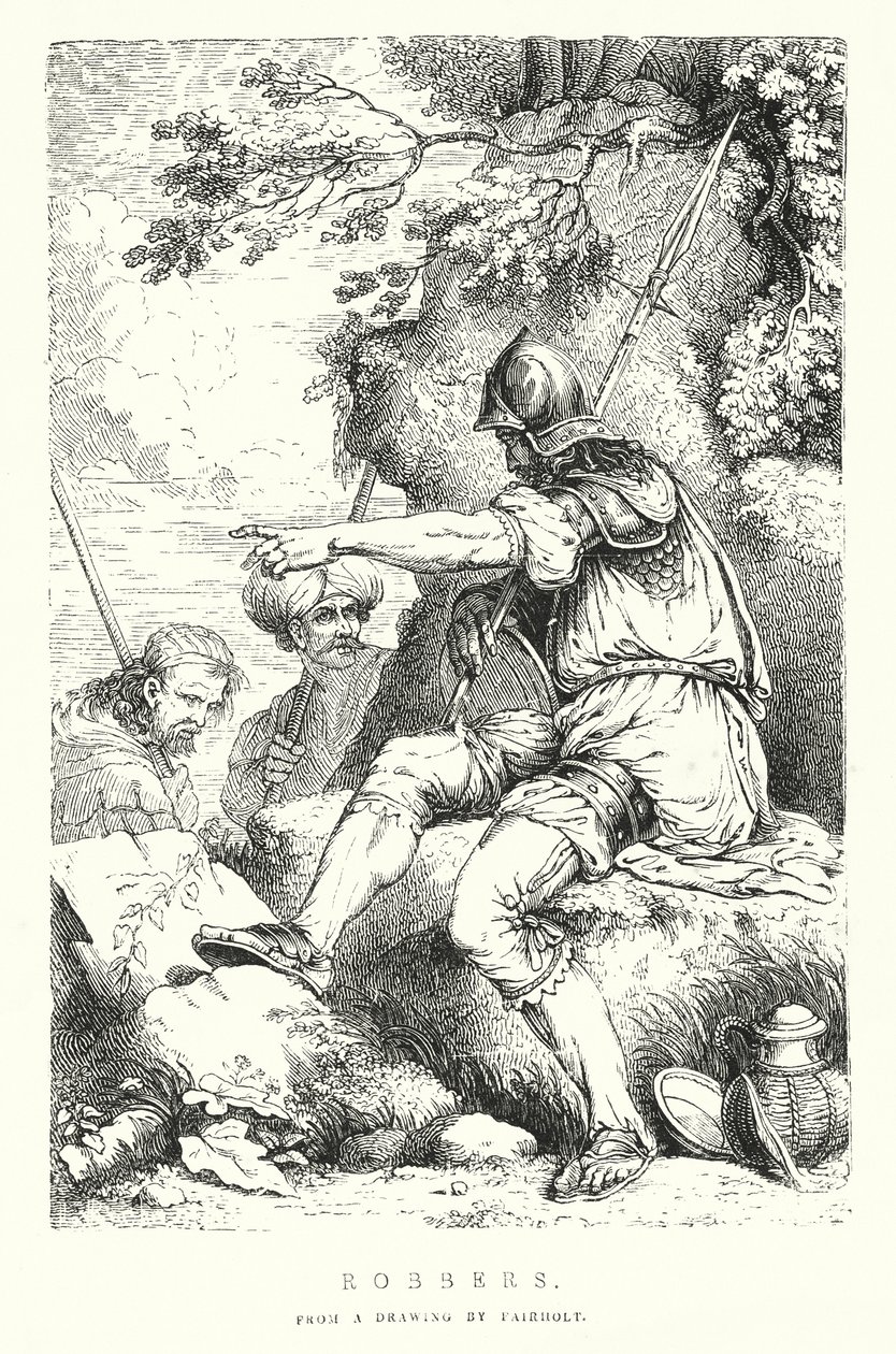 Räuber (Gravur) von Frederick William Fairholt