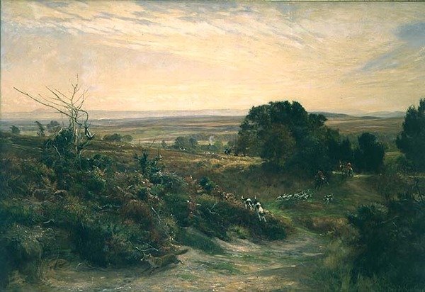 Die South Dorset Jagd auf dem Eggerdon Hill von Frederick William Newton Whitehead