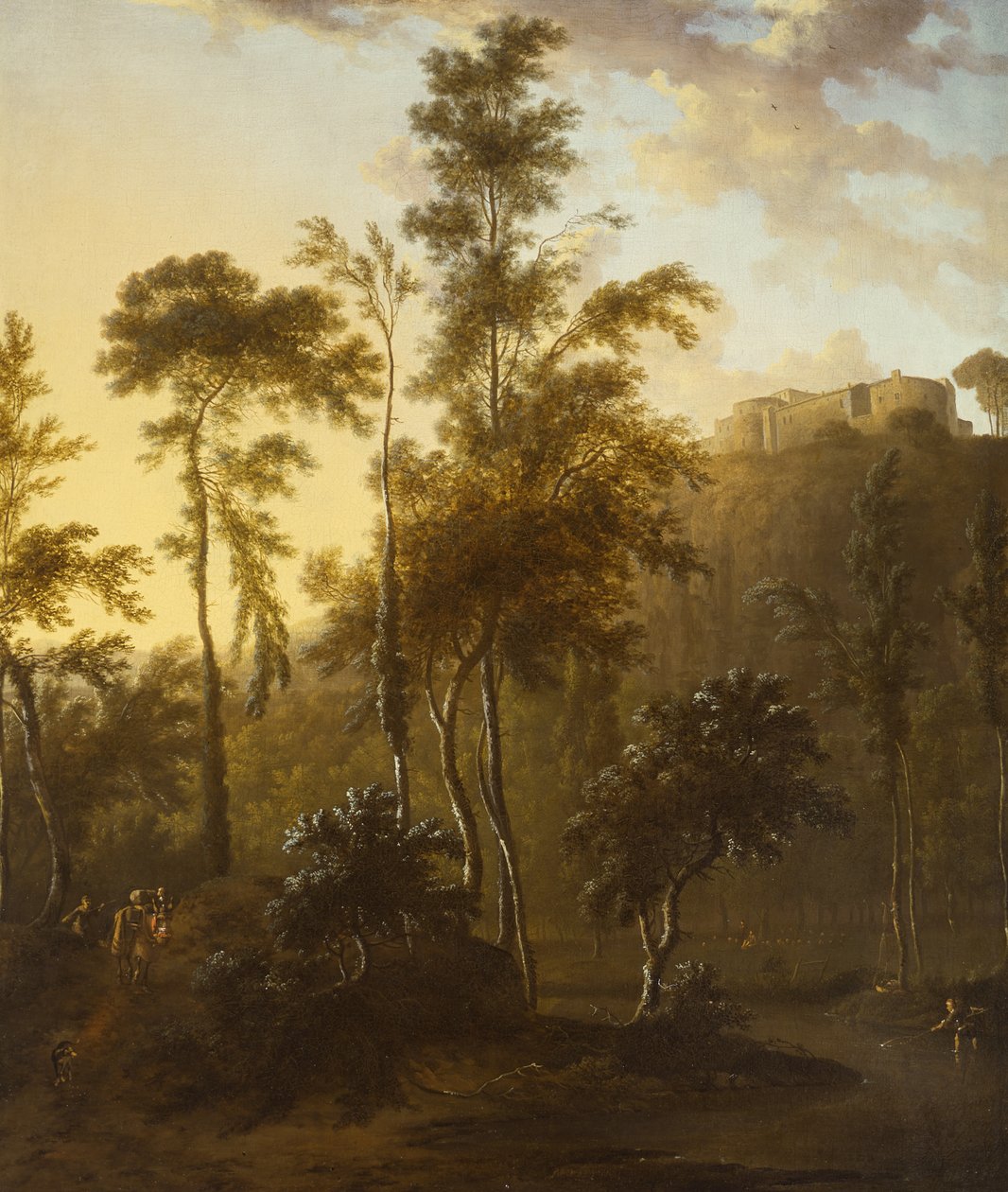 Italienische Landschaft mit Fischern von Frederick de Moucheron