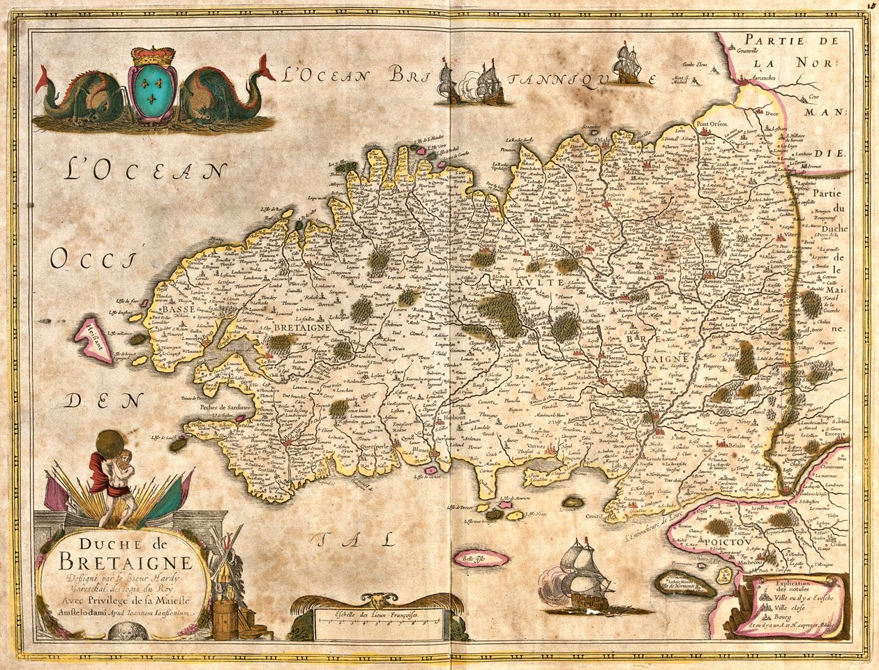 Bretagne, Frankreich von Frederick de Wit