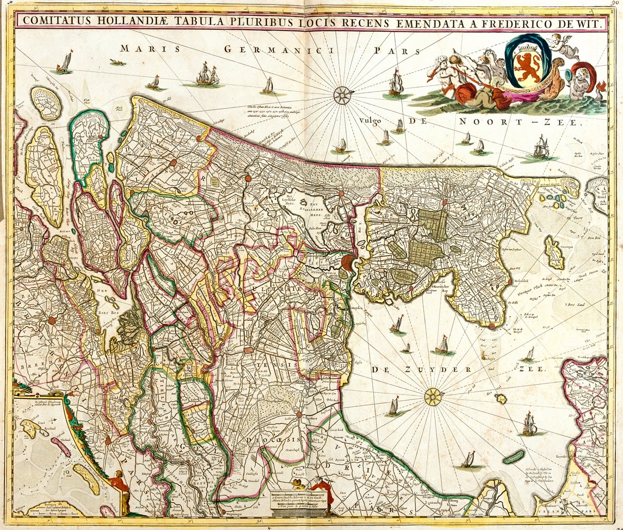 Gelderland, Utrecht, Nordholland, Südholland, Niederlande von Frederick de Wit