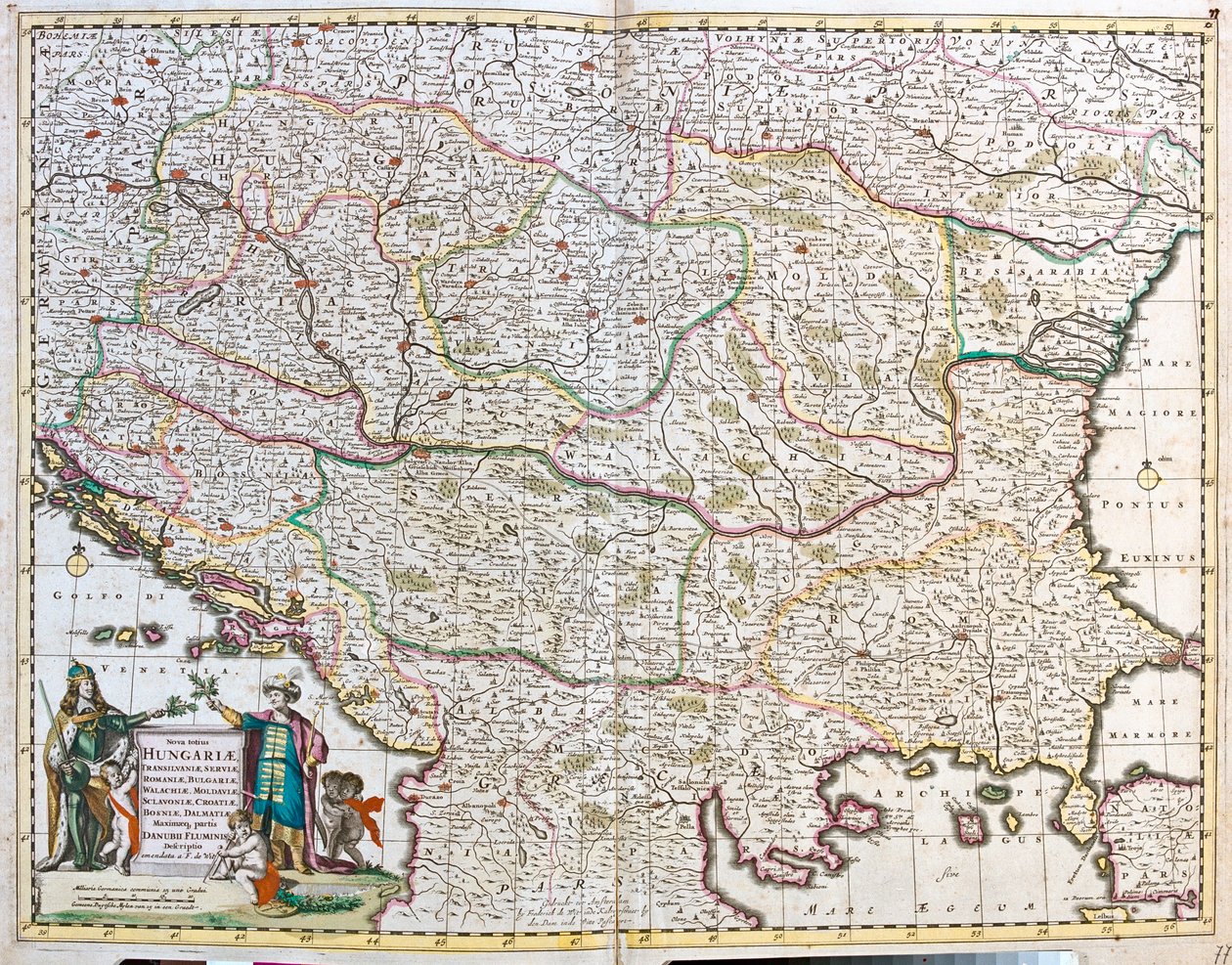 Ungarn, Bosnien und Herzegowina, Kroatien, Serbien, Bulgarien, Rumänien, Montenegro, Albanien, Republik Mazedonien, Nordgriechenland von Frederick de Wit