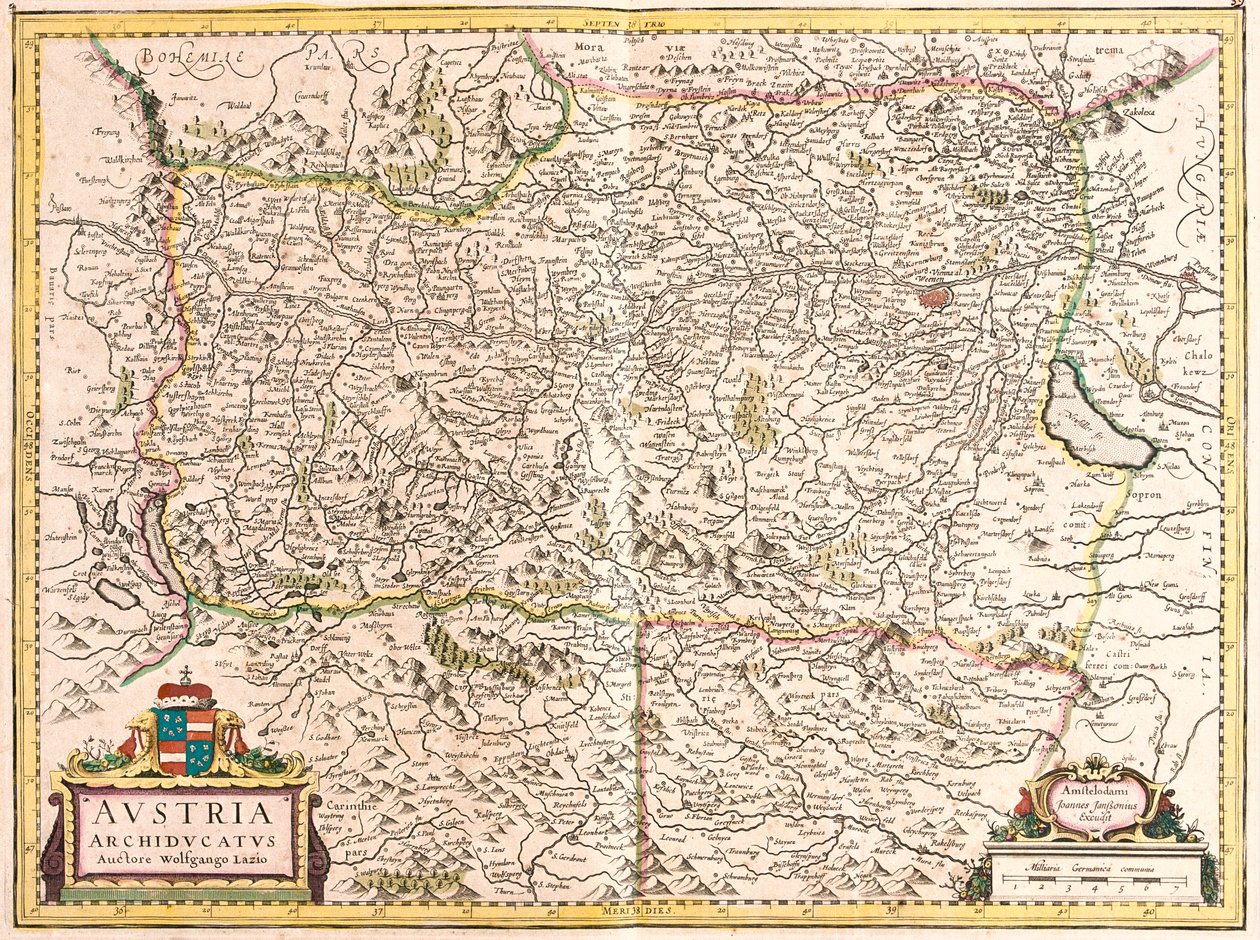 Karte des Erzherzogtums Österreich von Frederick de Wit