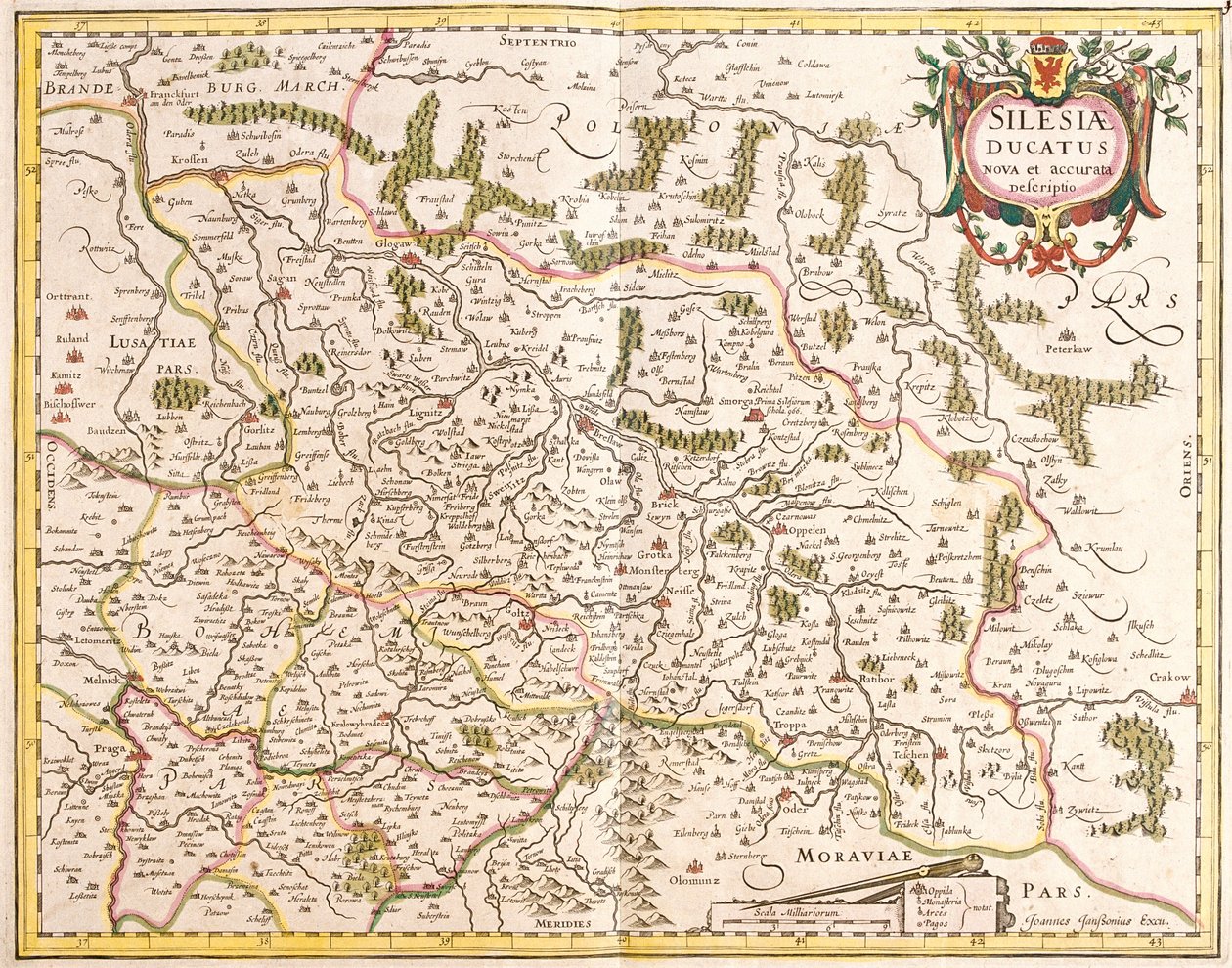 Karte des Herzogtums Schlesien (Deutschland und Tschechische Republik) von Frederick de Wit