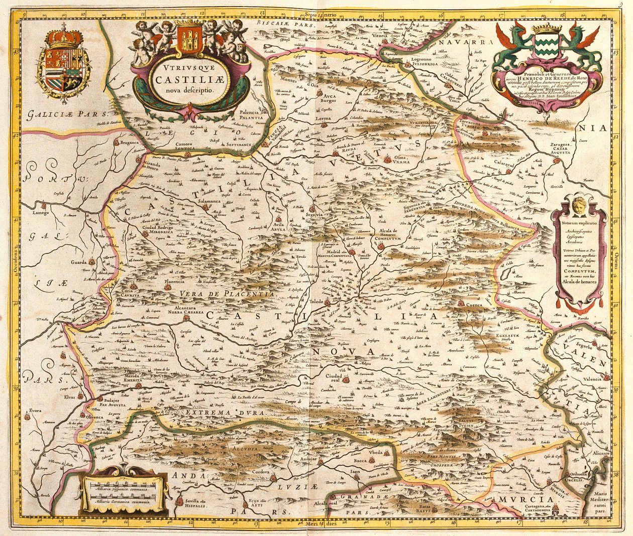 Karte des Königreichs Kastilien (Spanien) von Frederick de Wit