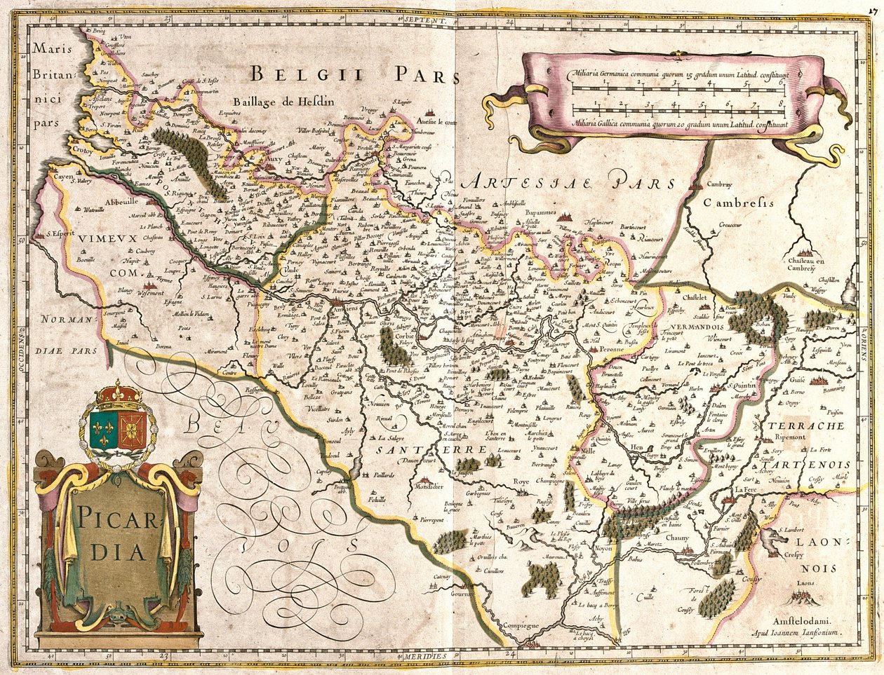 Karte der Provinz Picardie (Frankreich) (Radierung) von Frederick de Wit