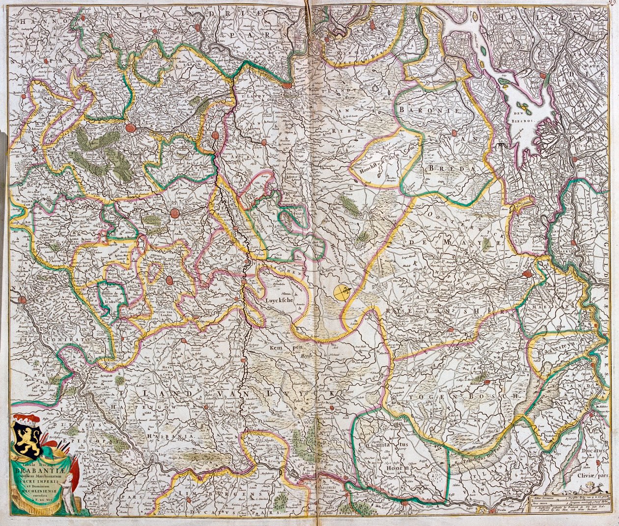 Südholland, Nordbrabant, Flämische Region, Wallonien, Brüsseler Region, Limburg, Niederlande, Belgien von Frederick de Wit
