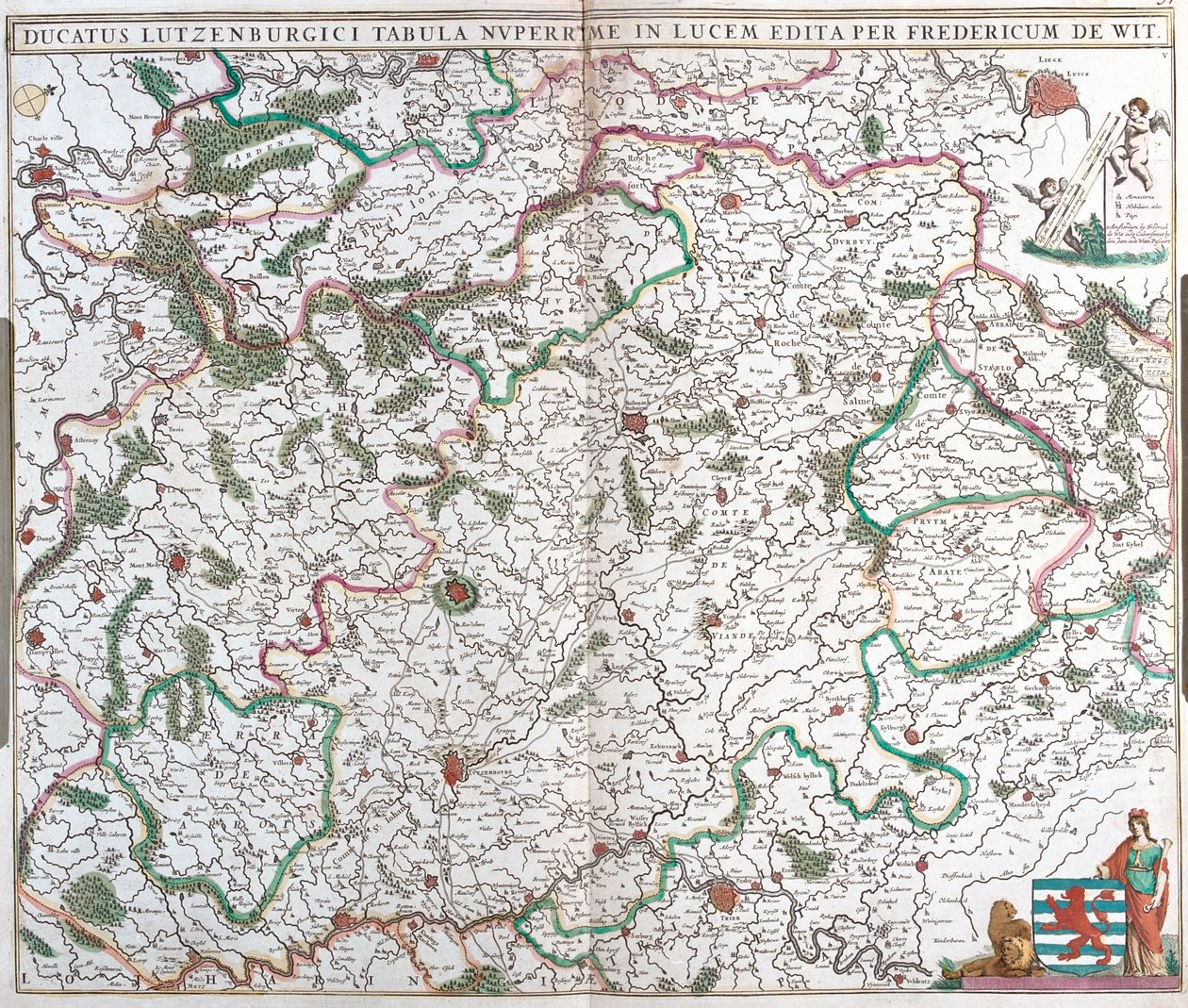 Wallonien, Champagne-Ardenne, Lothringen, Belgien, Frankreich, Luxemburg von Frederick de Wit