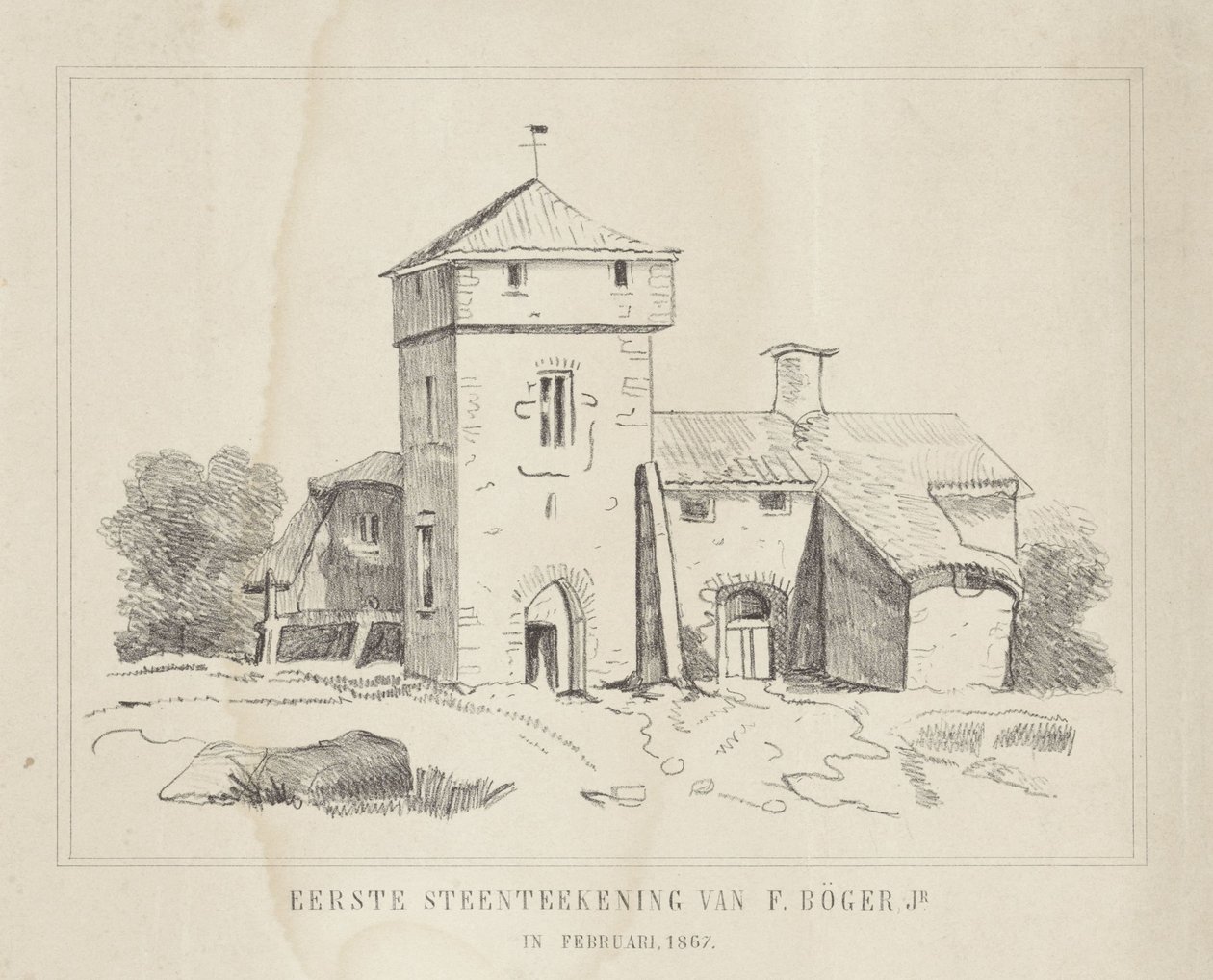 Een boerenhofstede von Frederik Böger