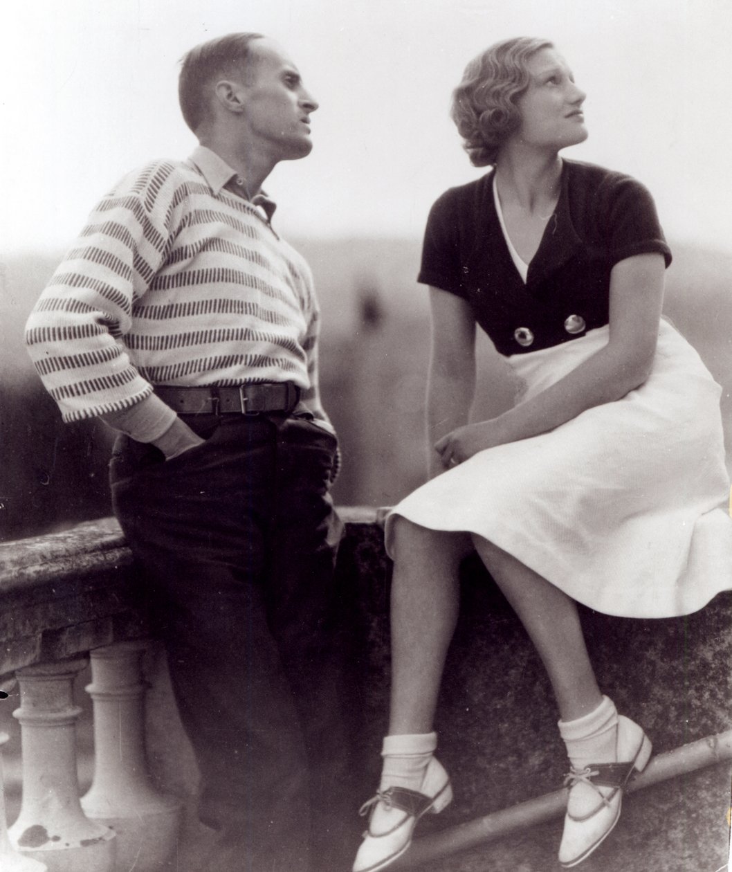 Rene Clair mit einer unbekannten Schauspielerin von French Photographer