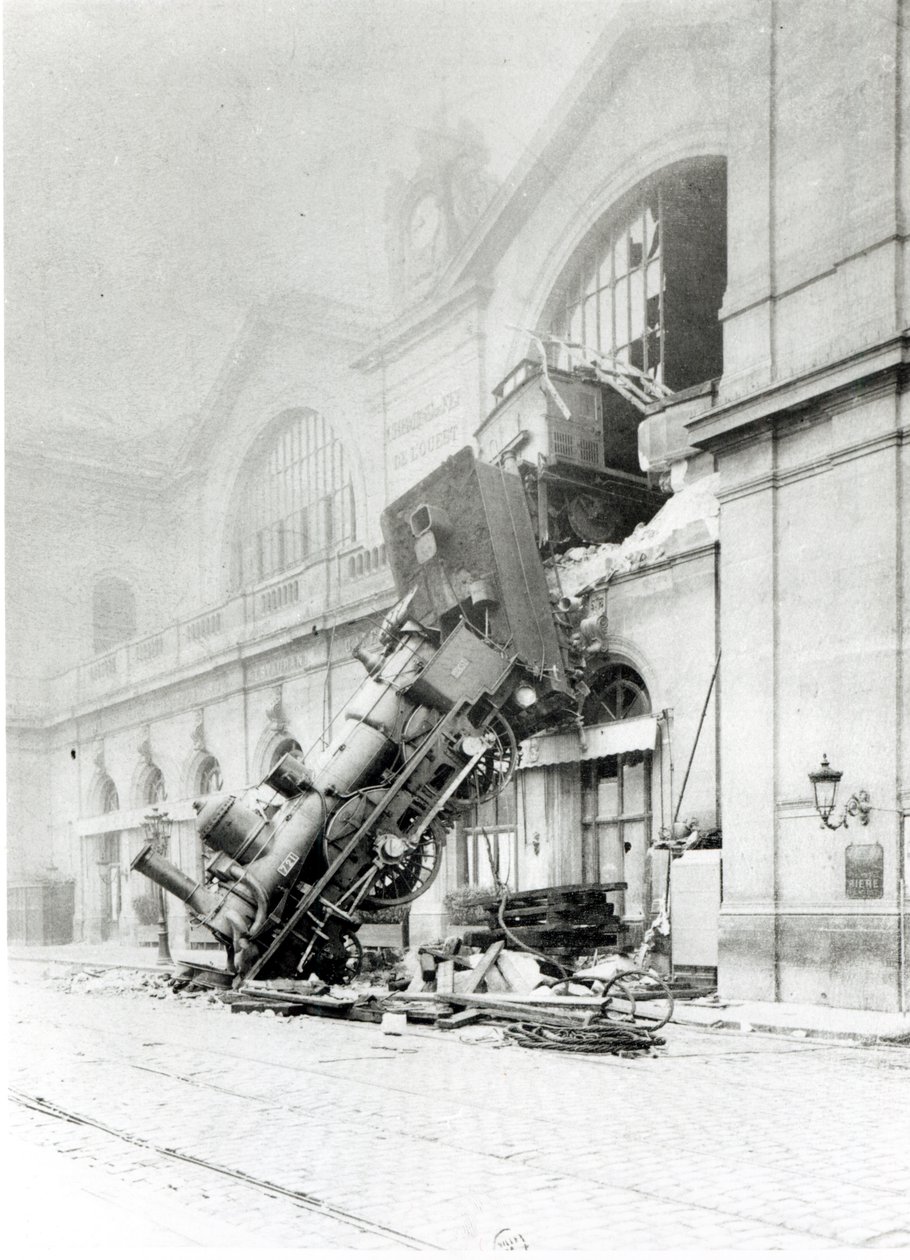 Zugunglück am Gare Montparnasse in Paris am 22. Oktober 1895 von French Photographer
