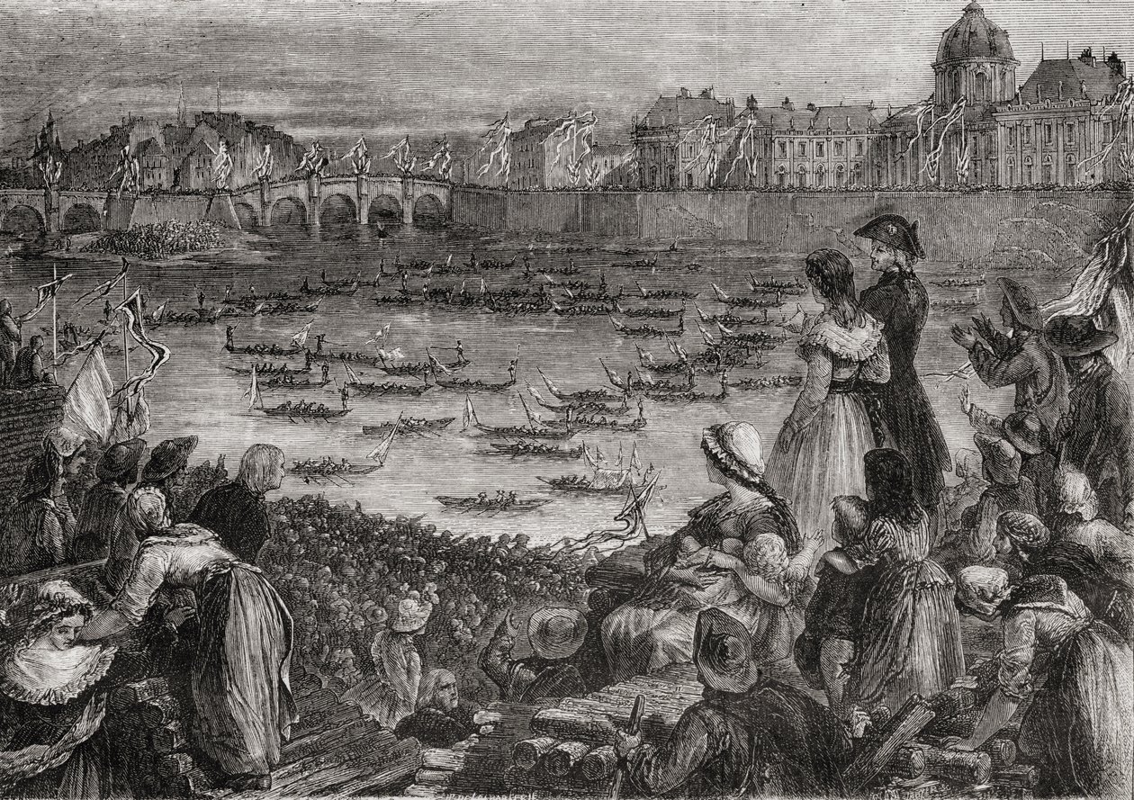 Ein Turnier auf dem Wasser am Champs de Mars, Paris von French School