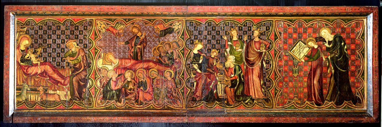 Altartafel, die das Leben der Jungfrau darstellt, ca. 1300 von French School
