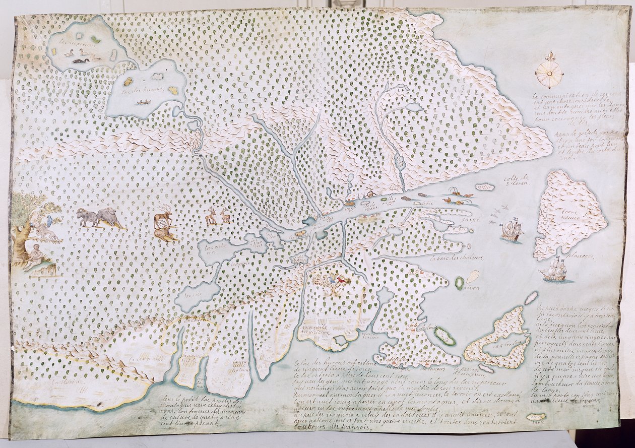 Karte der Mündung des St. Lawrence von French School