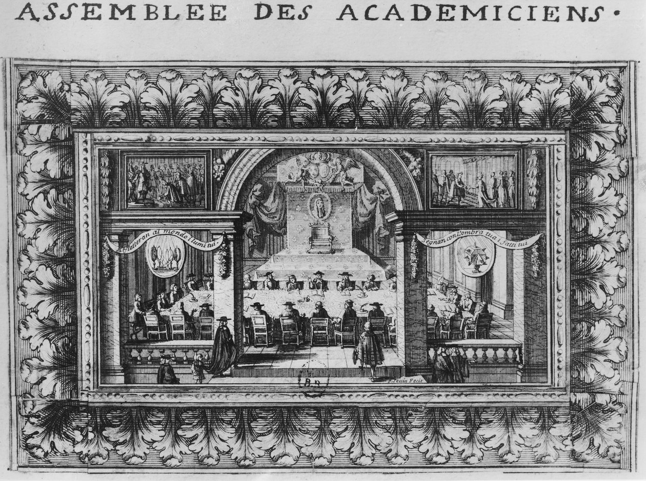Treffen an der Académie Française im Jahr 1635 von French School