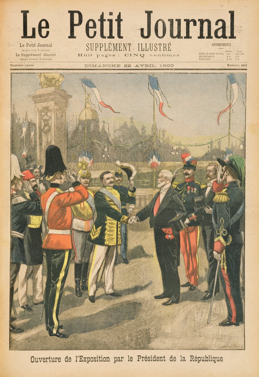 Eröffnung der Weltausstellung 1900 durch den Präsidenten der Republik, Paris, Illustration aus 