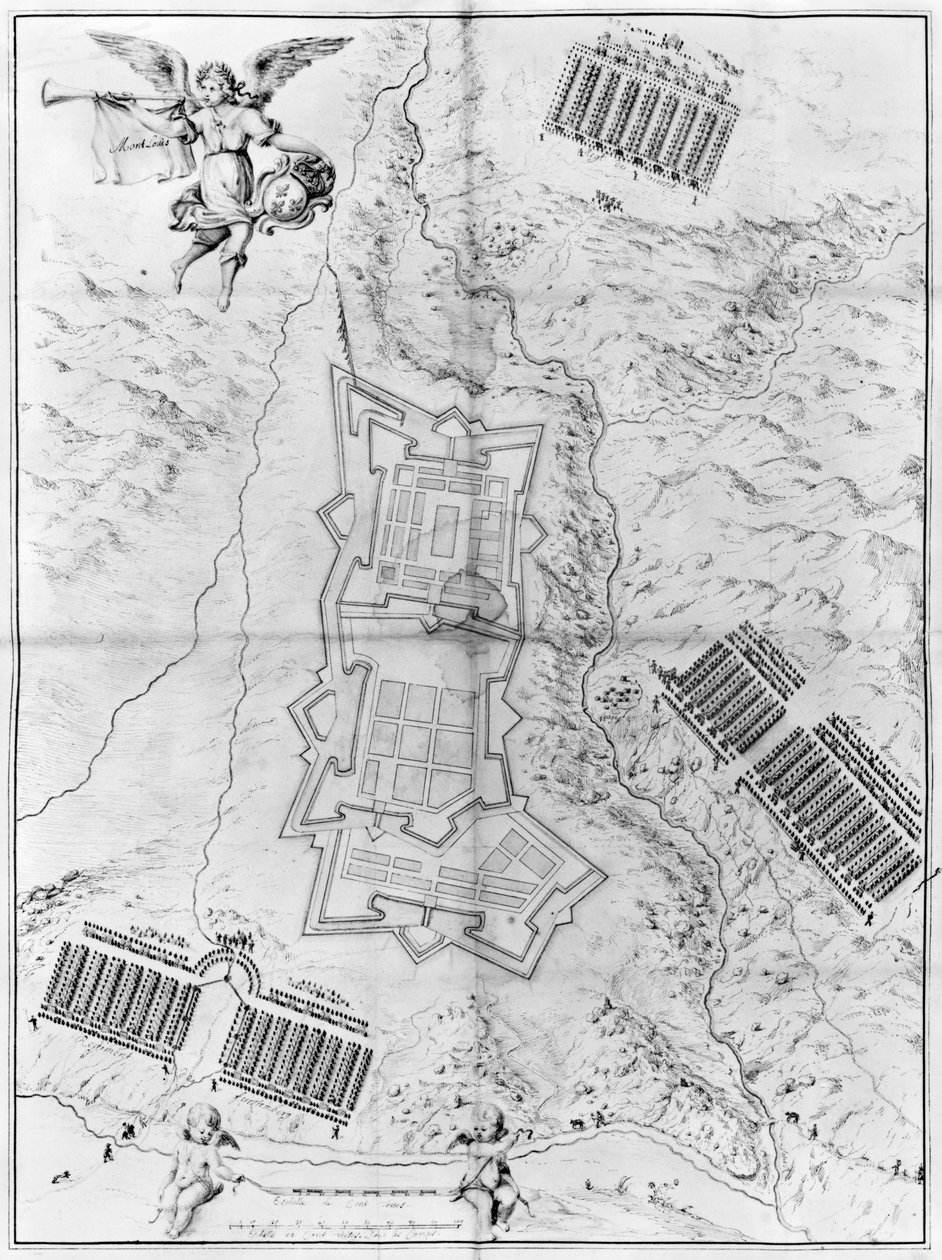 Plan und Karte der Stadt und Zitadelle von Mont-Louis von French School