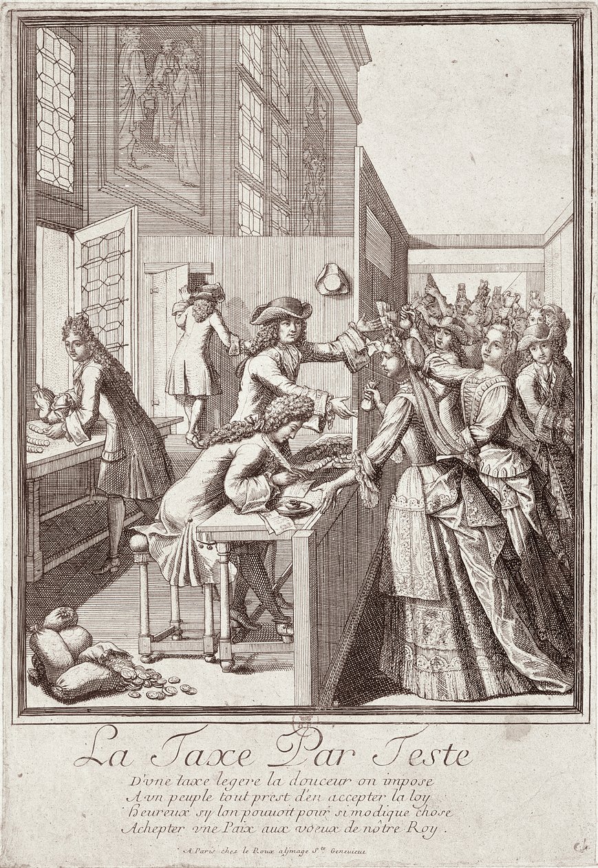 Kopfsteuer, 1709 von French School