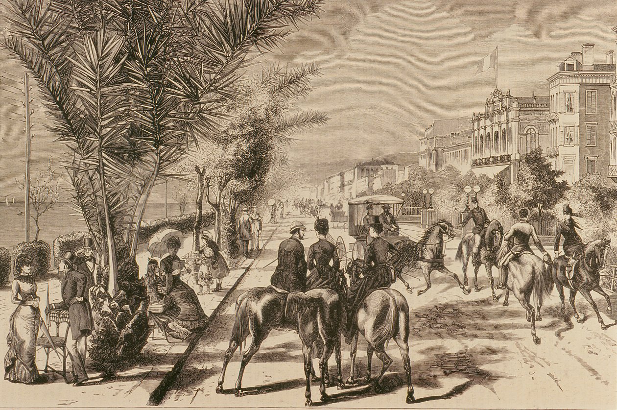 Promenade des Anglais, Nizza, 1880 von French School