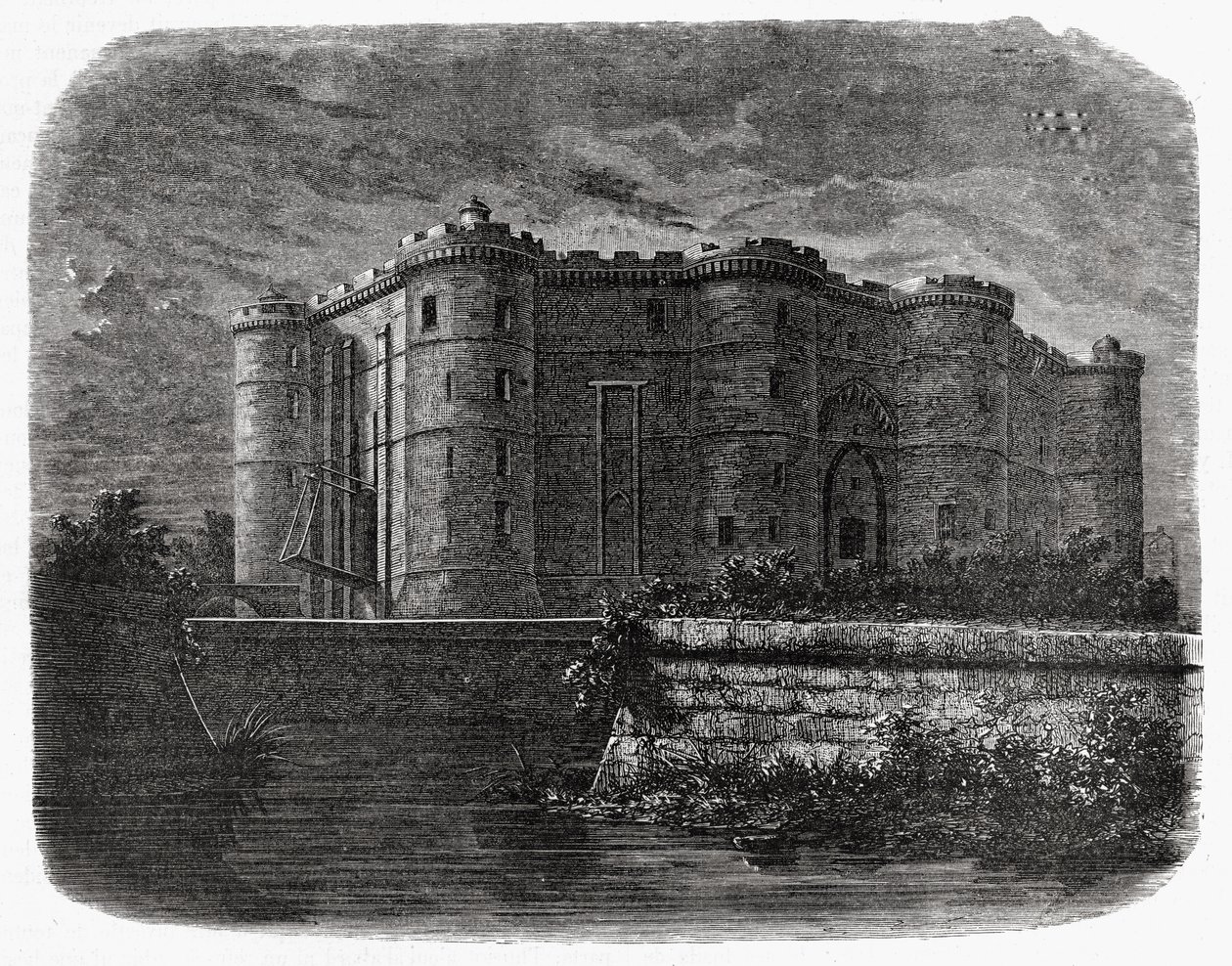 Die Bastille, Paris im 18. Jahrhundert von French School