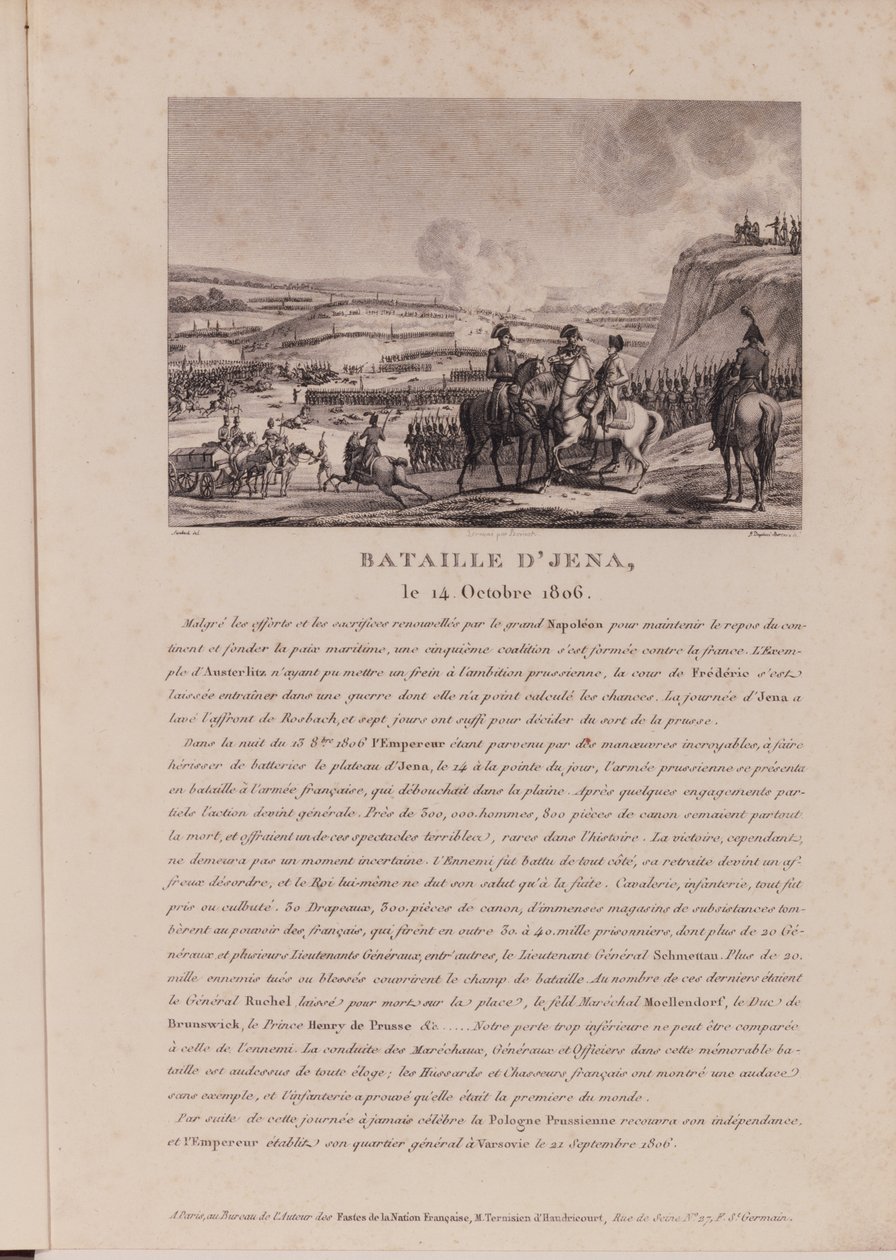 Die Schlacht bei Jena, 14. Oktober 1806 von French School