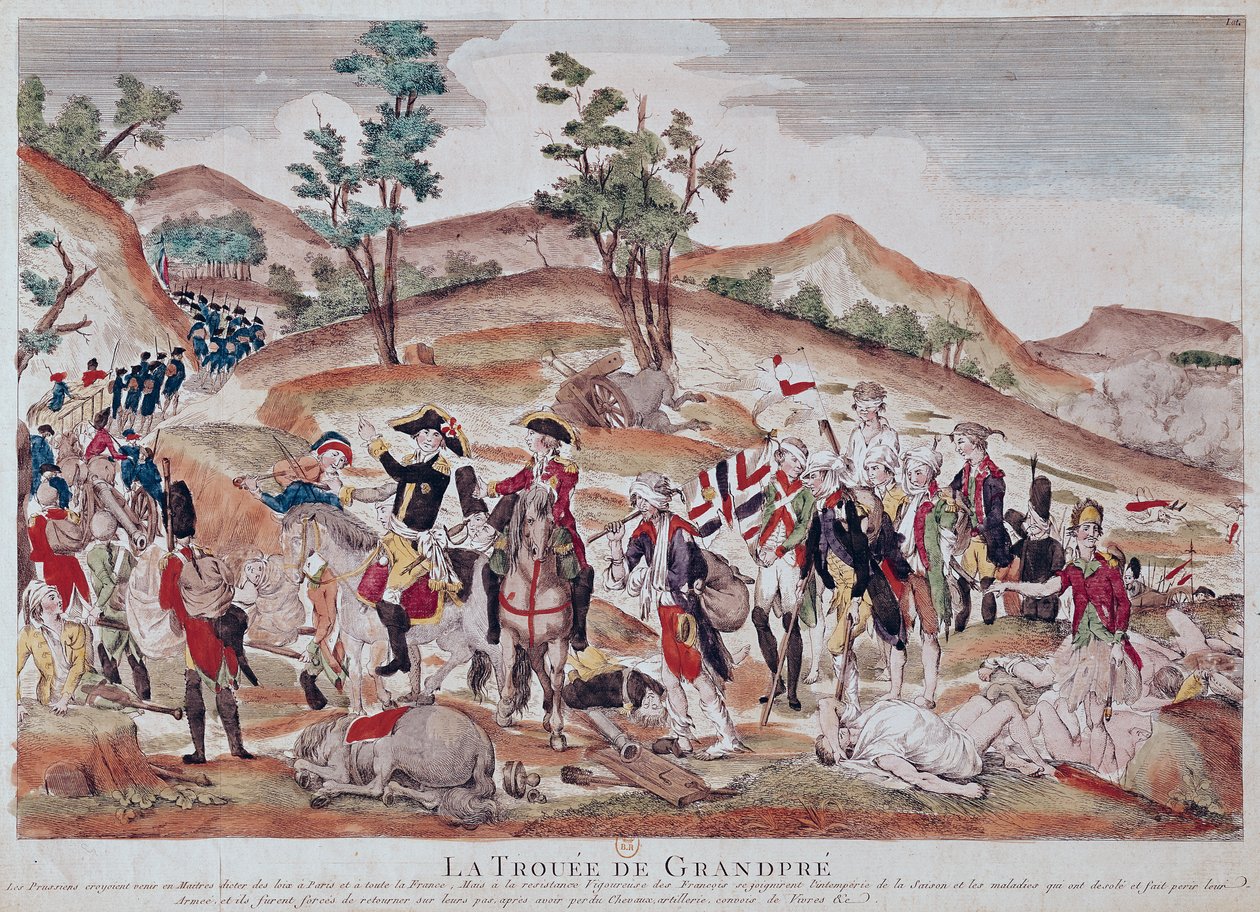Der Durchbruch von Grandpre, Oktober 1792 von French School