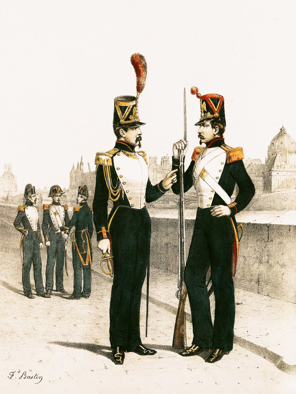 Die Pariser Stadtwache, gegründet am 29. Juli 1830 von French School