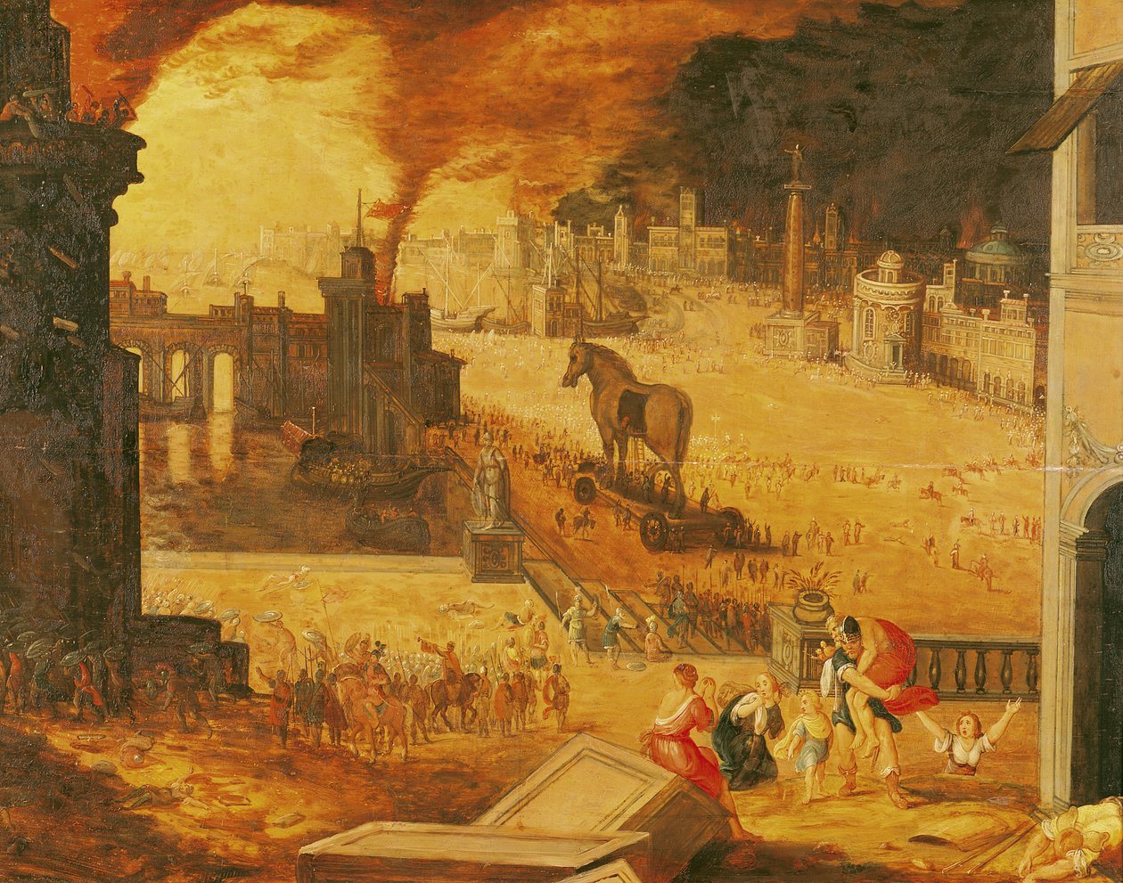 Die Belagerung von Troja von French School