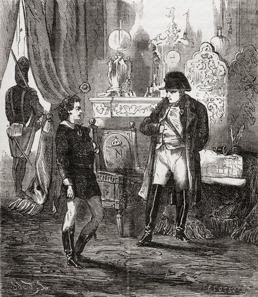 Das Verhör von Friedrich Stabs nach seinem gescheiterten Attentat auf Napoleon I im Jahr 1809 (aus 