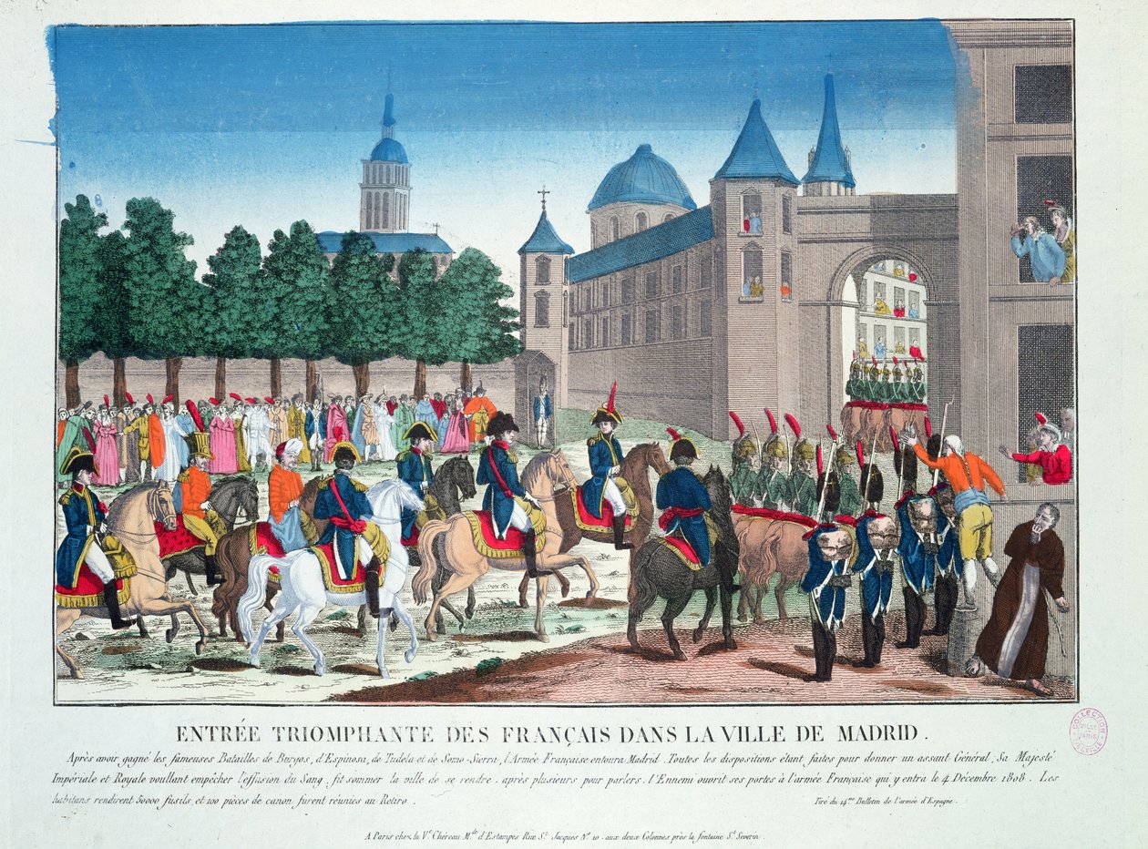 Triumphaler Einzug der Franzosen in Madrid, 4. Dezember 1808 von French School