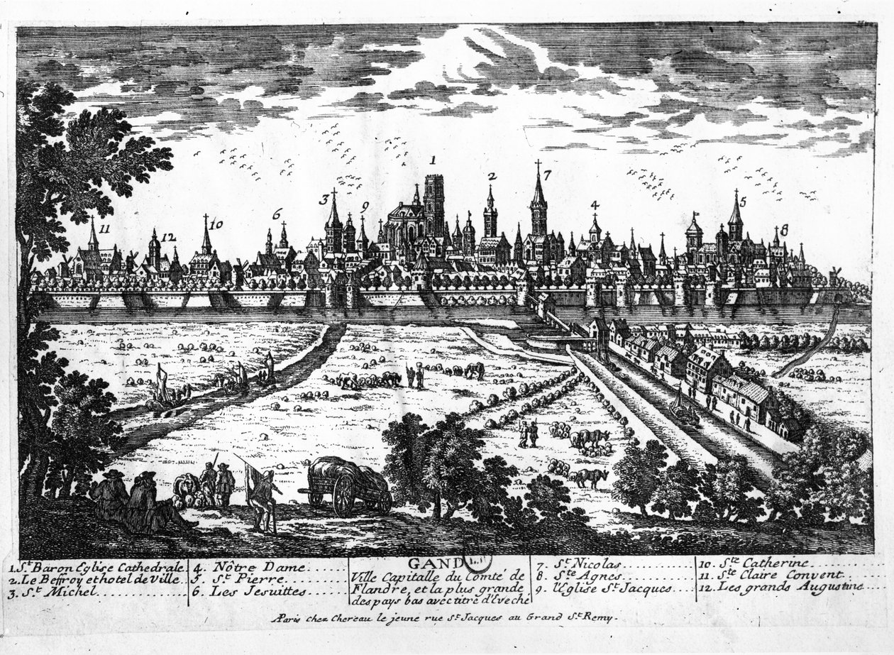 Ansicht von Gent von French School