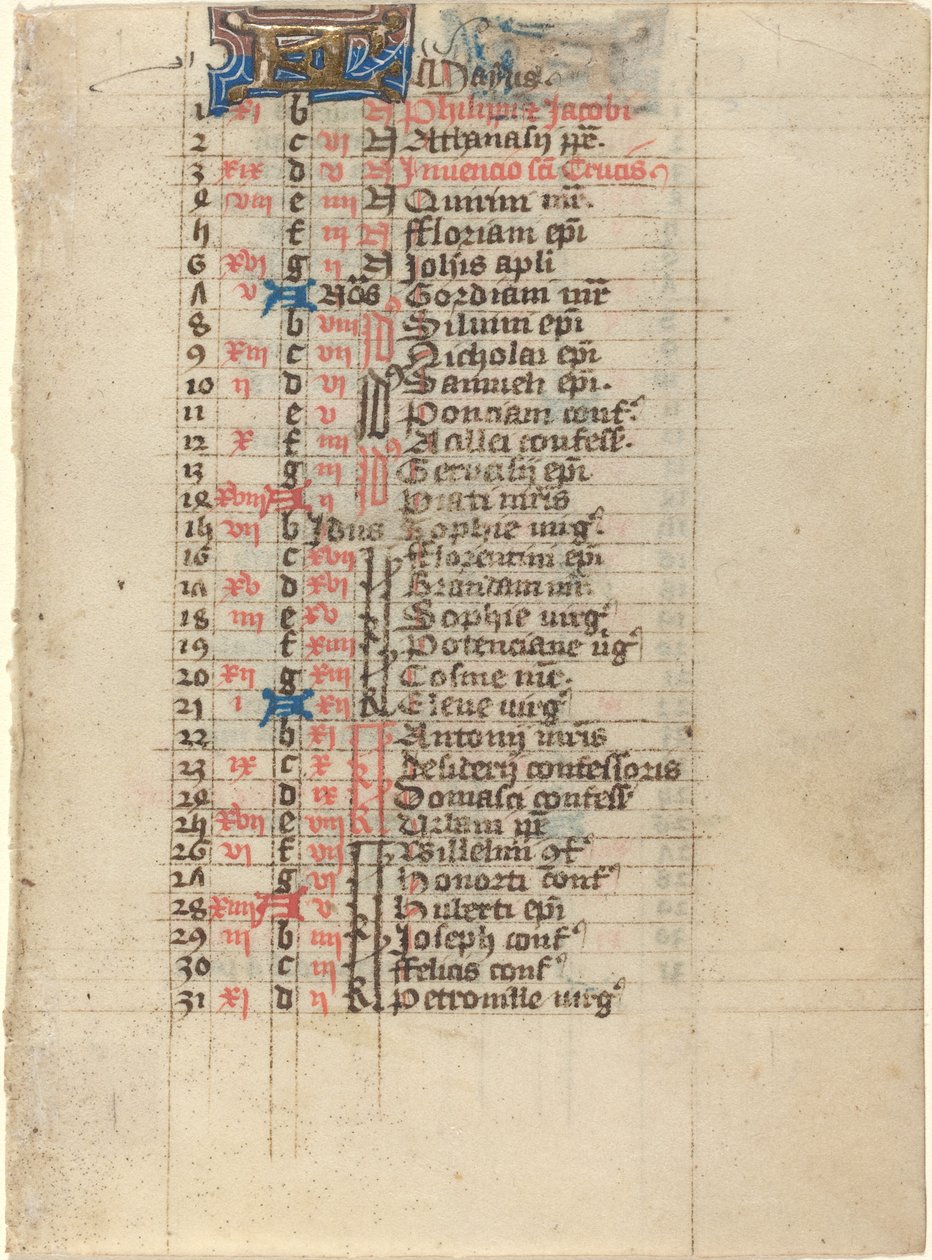 Seite aus einem Stundenbuch von French 15th Century
