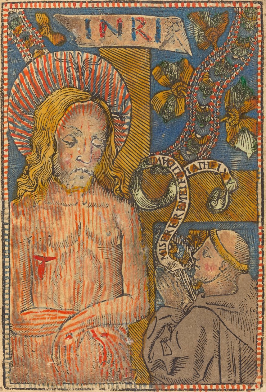 Der Schmerzensmann mit einem Franziskaner von French 15th Century