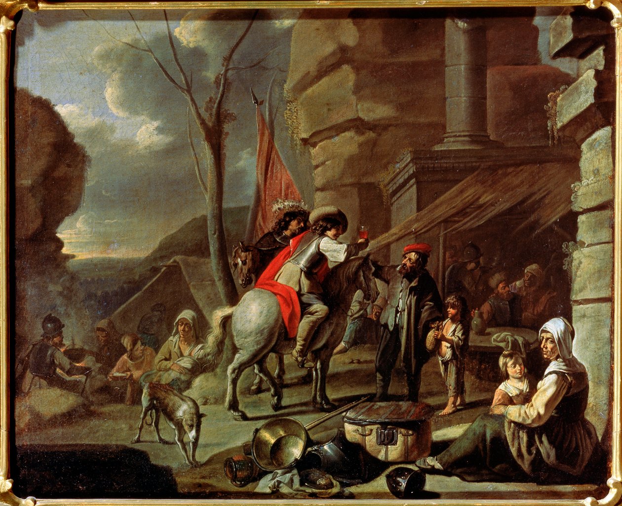 Reiter in einer Taverne, zweite Hälfte des 17. Jahrhunderts von French Master