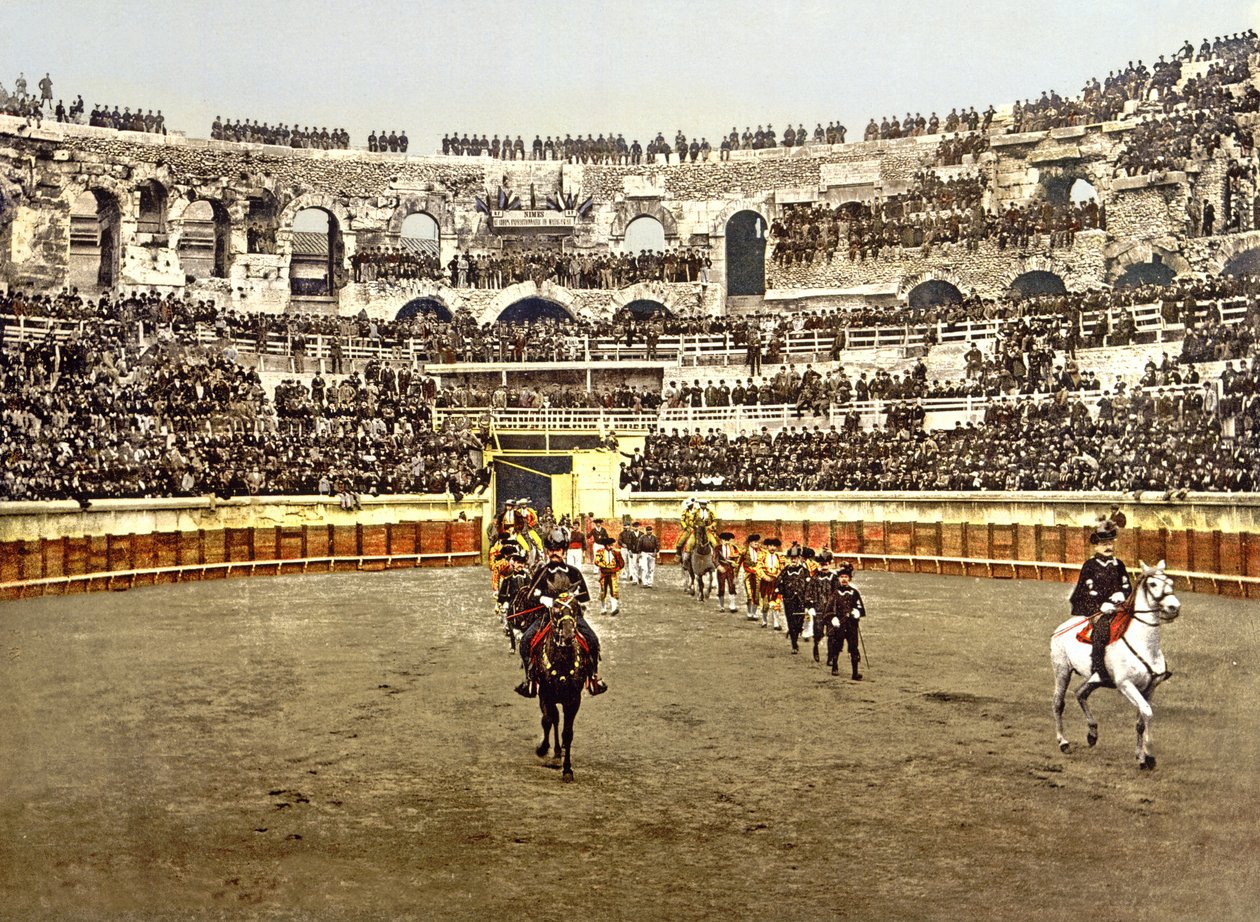Prozession der Matadore im Amphitheater von Nîmes von French Photographer