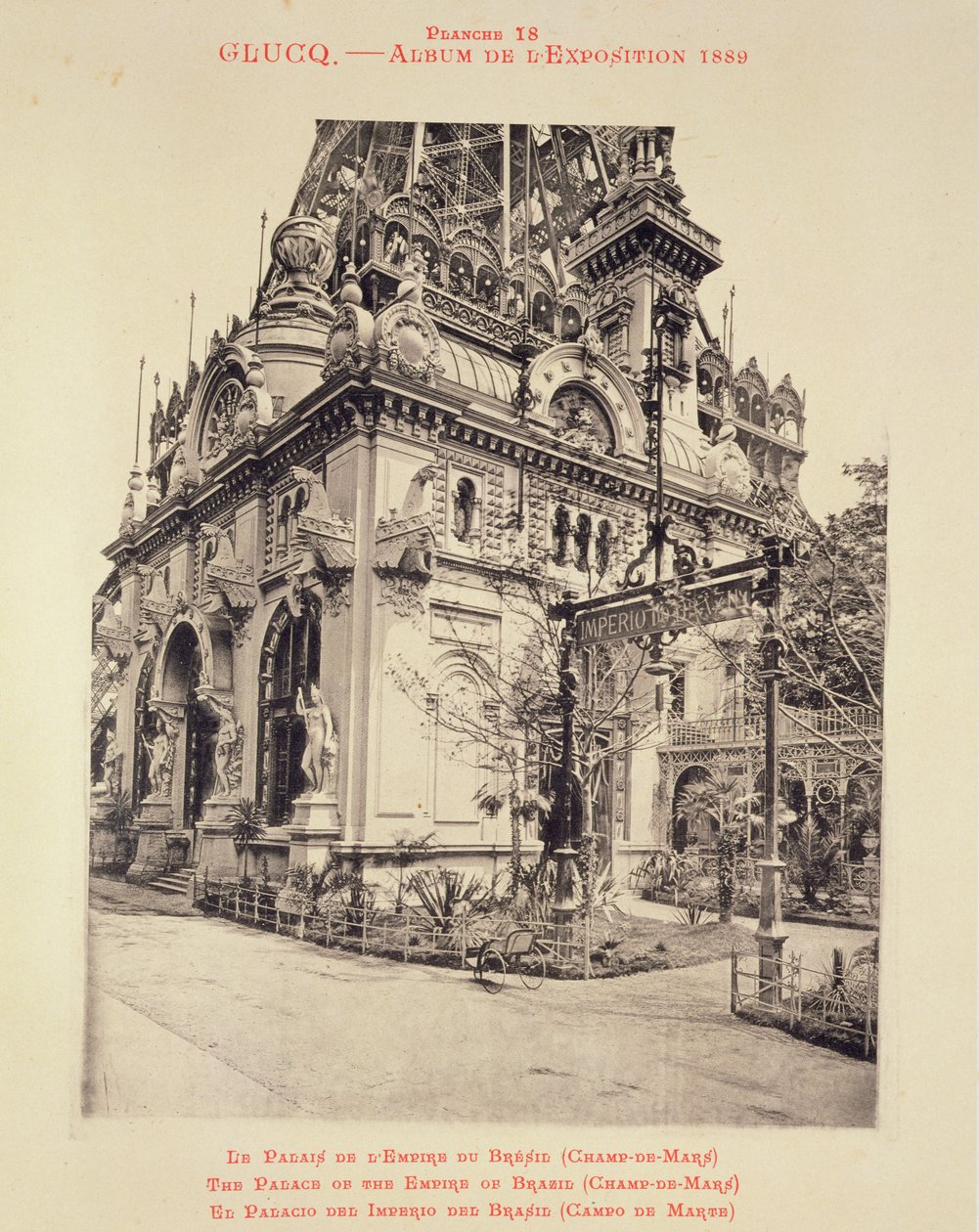 Der Palast des Kaiserreichs Brasilien (Champ-de-Mars) aus 