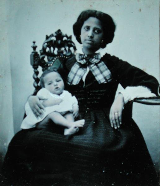 Ehefrau von Elysee Reclus, ca. 1860 (s/w Foto) von French Photographer
