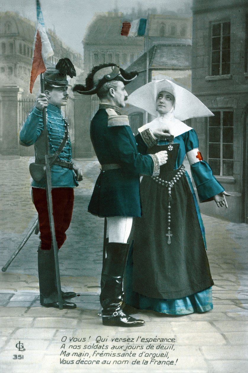 Eine Nonne erhält eine Medaille, Erster Weltkrieg von French School