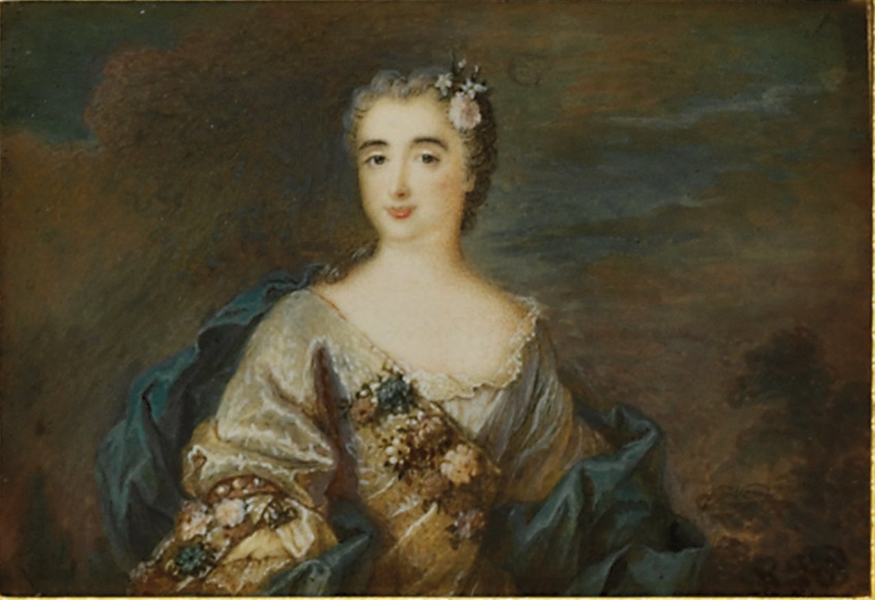 Eine Dame namens Louise-Jeanne de Durfot, Duchesse de Mazarin et de la Meilleraye von French School