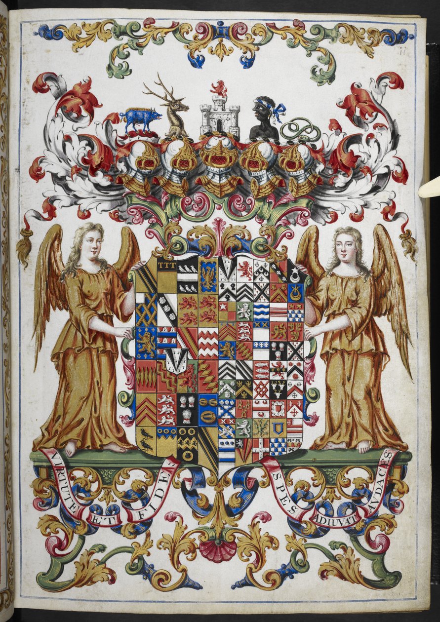 Wappen aus dem Stundenbuch (Die Bedford Stunden) von French School