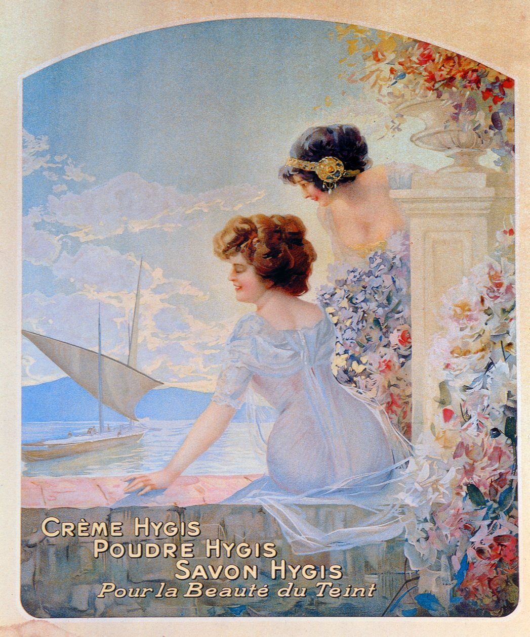 Werbung für Hygis Schönheitsprodukte für die Haut, ca. 1910 von French School