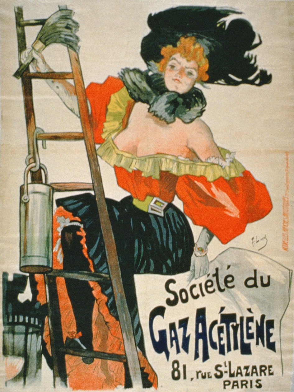 Werbung für die Societe du Gaz Acetylene, Paris von French School