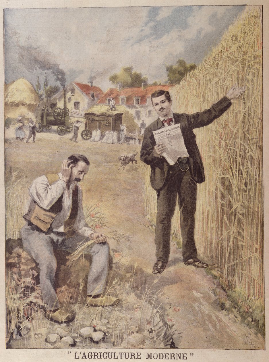 Werbung für die Zeitschrift LAgriculture Moderne, in Le Petit Journal, 4. April 1897 von French School