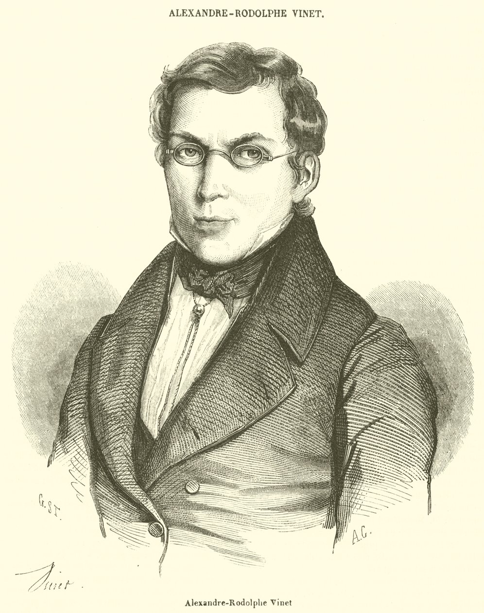 Alexandre-Rodolphe Vinet (Gravur) von French School