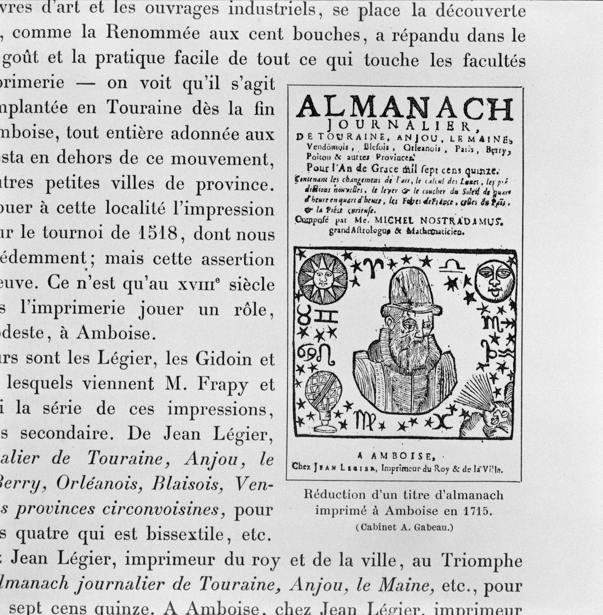 Almanach von Michel de Nostradame (Nostradamus) (1503-66) 1715 von French School
