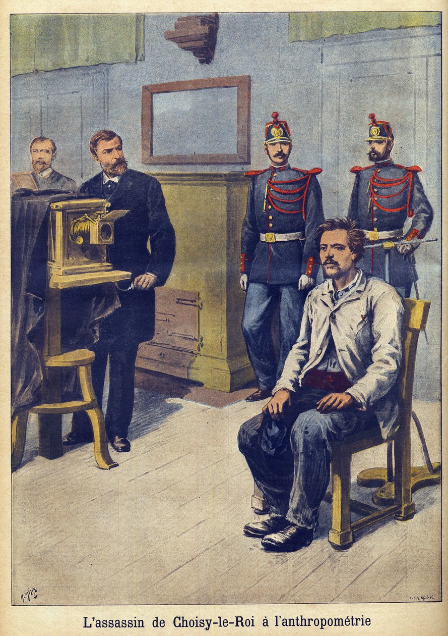 Anthropometrie - Alphonse Bertillon (1853-1914) Illustration aus 