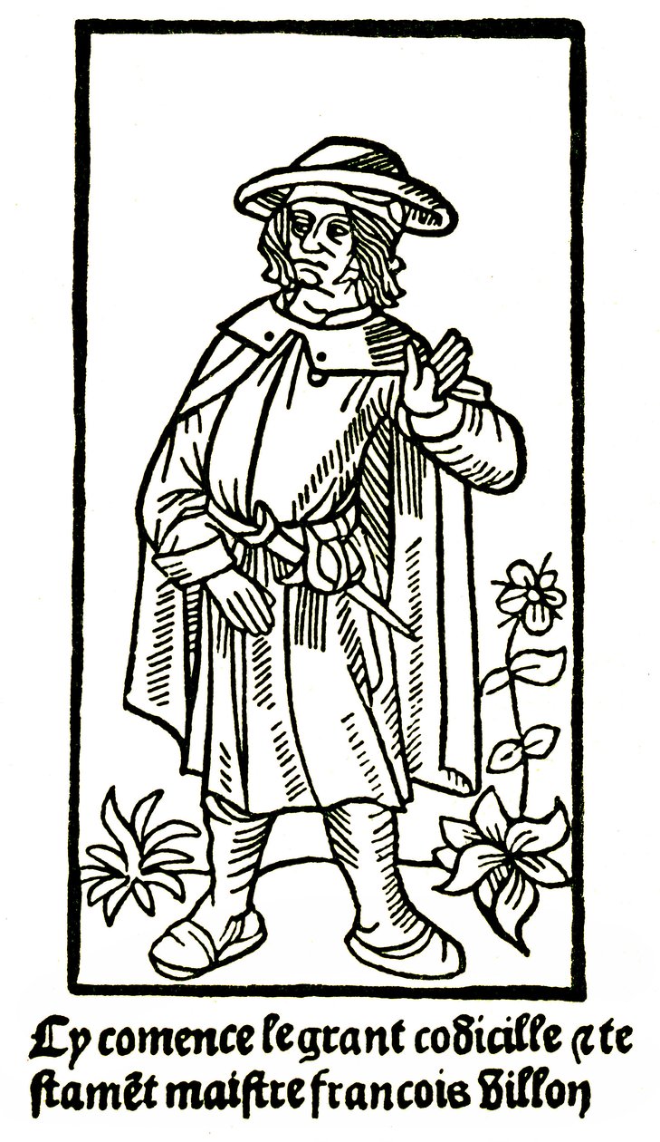 Apokryphes Porträt des Dichters Francois Villon in 